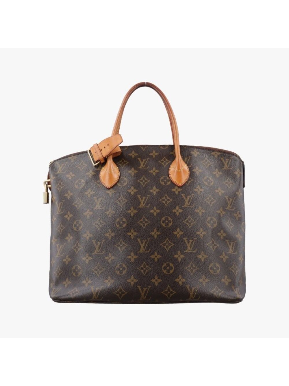 Louis Vuitton MM Monogram Brown Canvas Calfskin Handbag